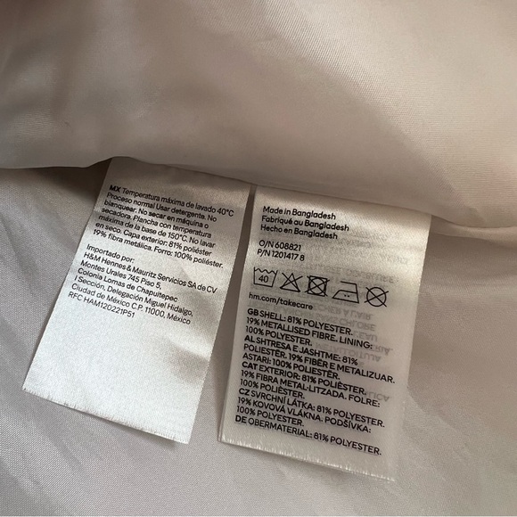 H&M Girls Special Occasion Shimmer Silver Dress Bow Size 6X - Picture 11 of 14